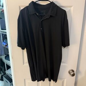 Classic Black Polo Shirt Short Sleeve Knit